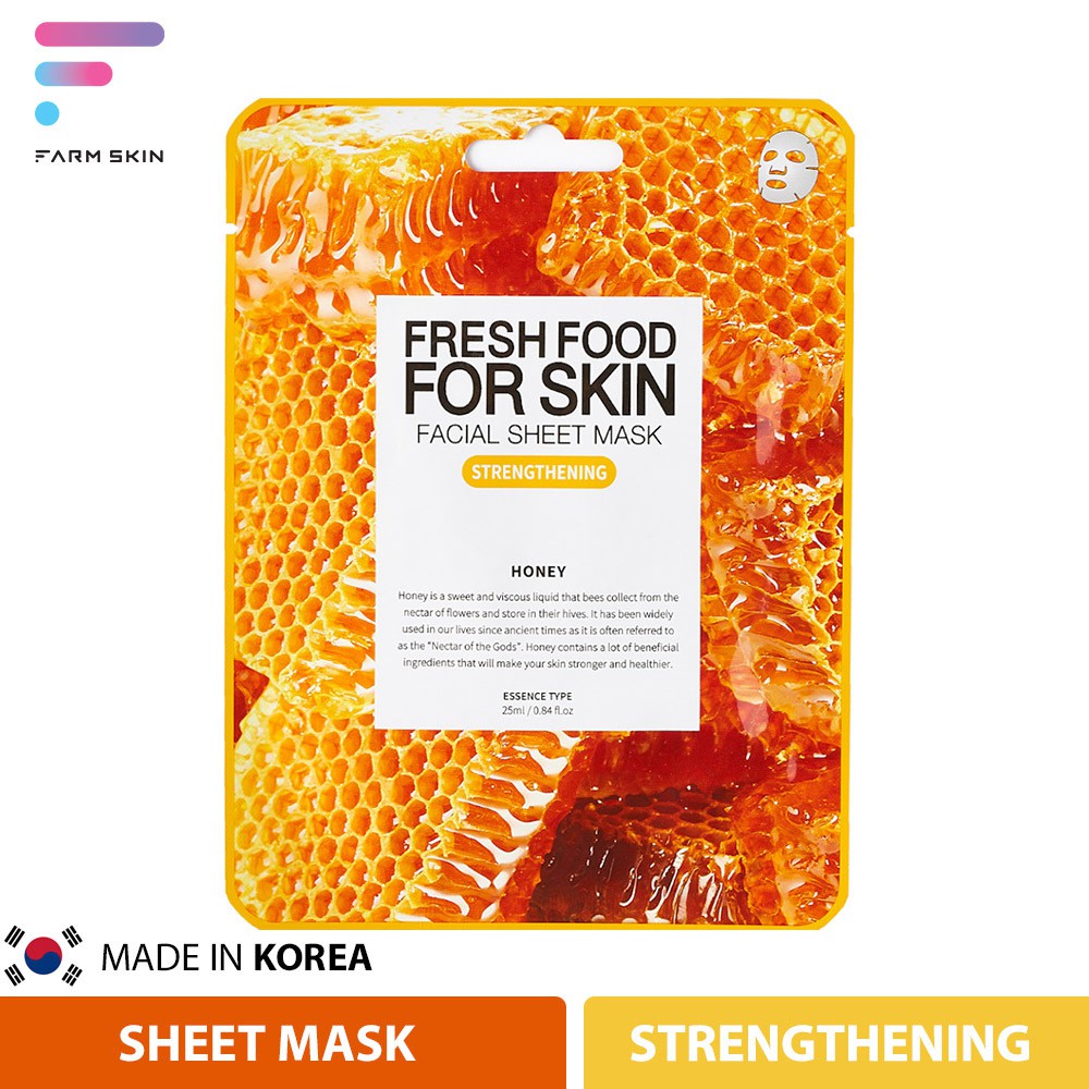 Farmskin Fresh Food Facial Sheet Mask Strengthening Honey