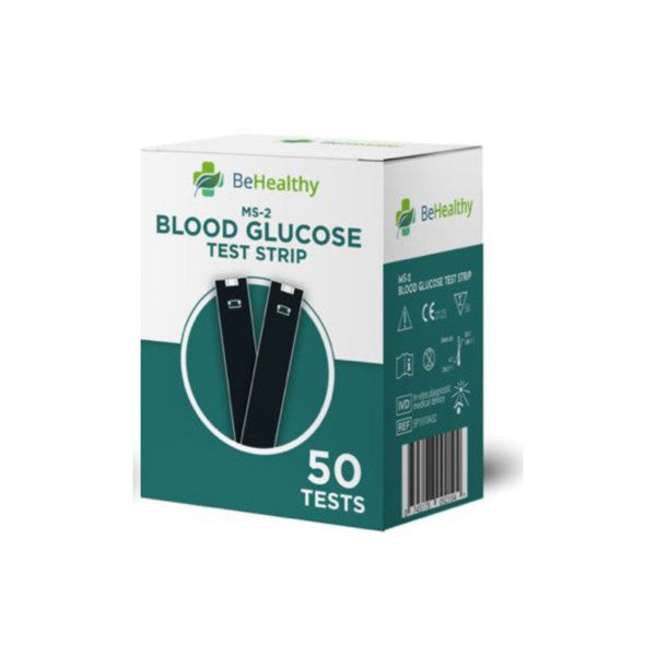 BeHealthy Blood Glucose Sugar Test Strips 50 pcs