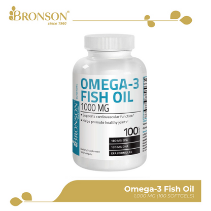 Bronson Omega 3 Fish Oil 1000mg 100ct