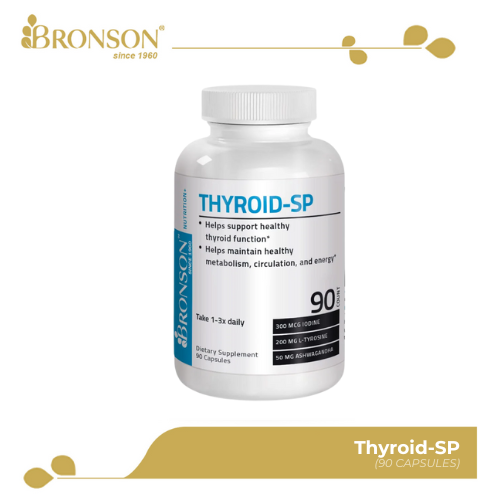 Bronson Thyroid SP for Thyroid Hormone Support and Goiter Prevention 90CT