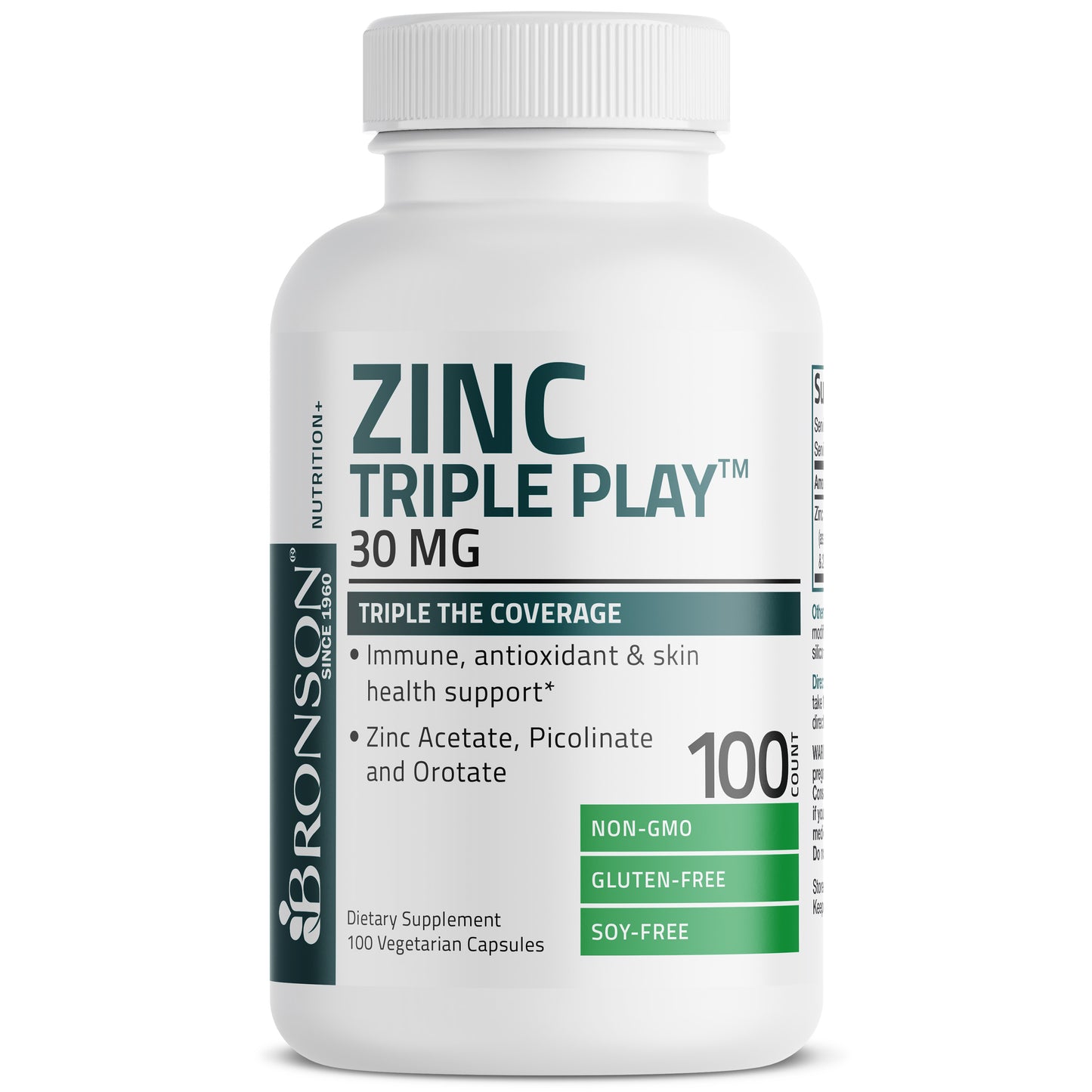 Bronson Zinc Triple Play for Immune System Support 100CT