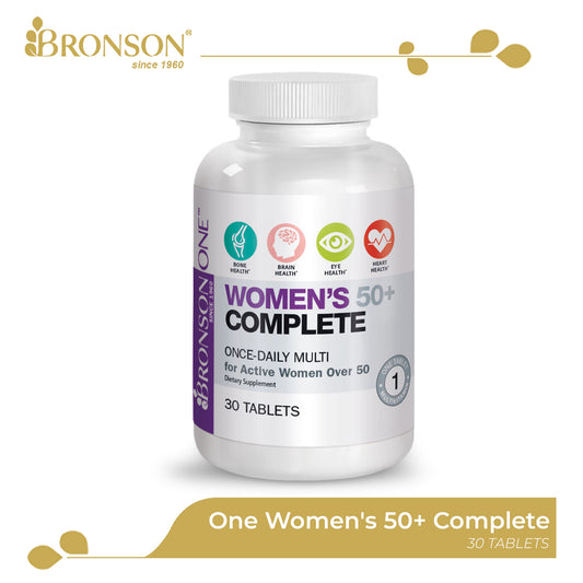 Bronson One Womens 50+ Complete Daily Multivitamins Supports Brain, Heart, and Bone Health Functions