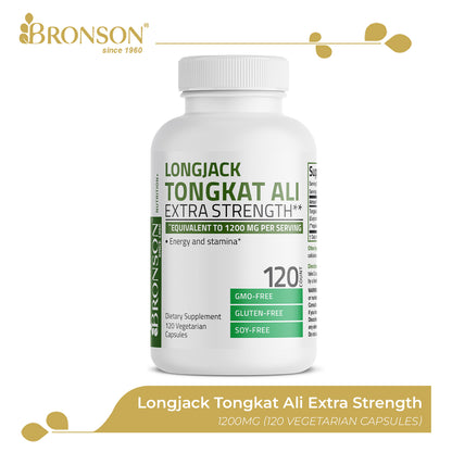 Bronson Tongkat Ali Extra Strength for Energy and Stamina Booster, Muscle Mass and Recovery 120CT