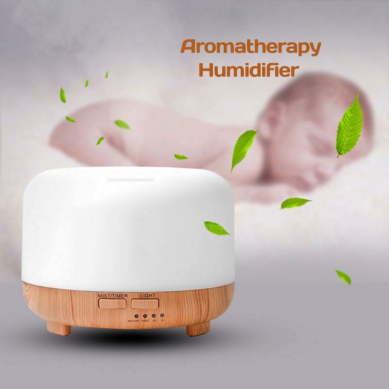 BeHealthy PureGlow 500ml Light Wood Humidifier and Diffuser for Aromatherapy