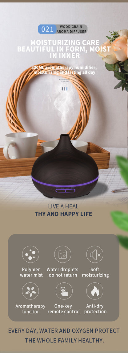 BeHealthy ZenDrop 500ml Light Wood Humidifier and Diffuser for Aromatherapy