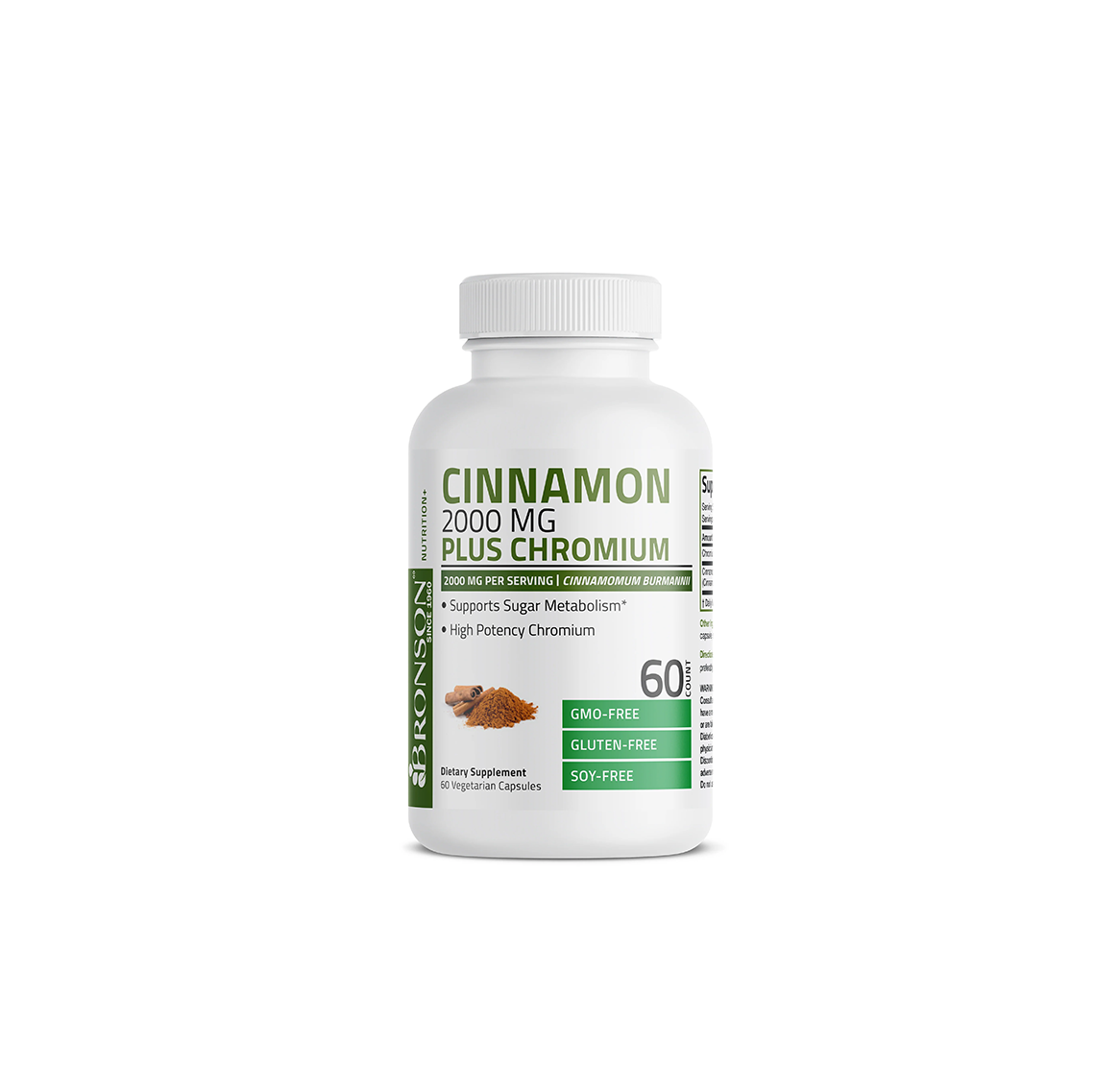 Bronson Cinnamon 2000mg Plus Chromium 60CT for Blood Sugar Metabolism Diabetic Support