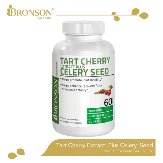 Bronson Tart Cherry+Celery Seed Healthy Uric Acid Control, Joint, Muscle Recovery 60CT