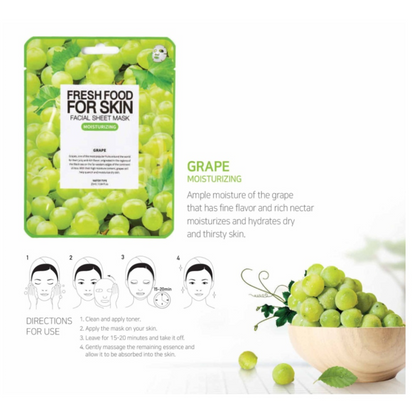 Farmskin Fresh Food Facial Sheet Mask Moisturizing Grape