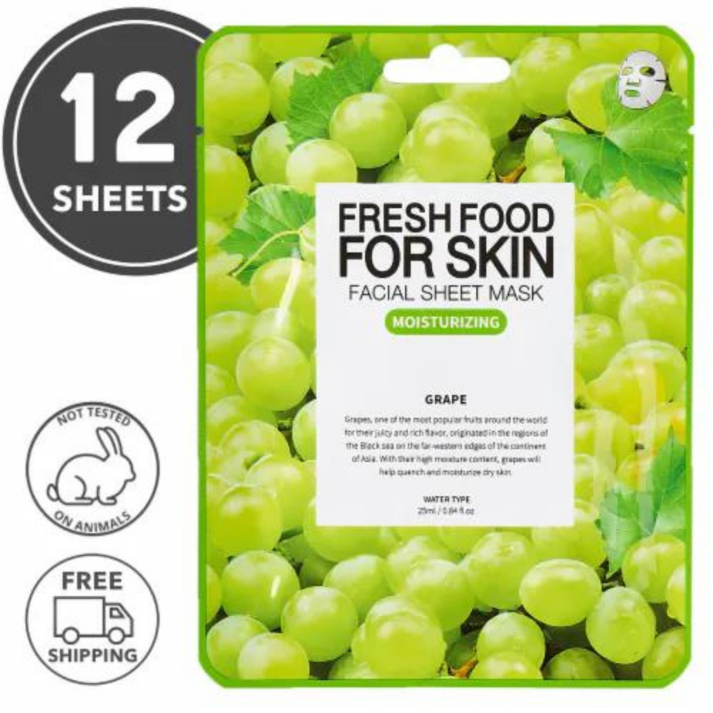 Farmskin Fresh Food Facial Sheet Mask Moisturizing Grape