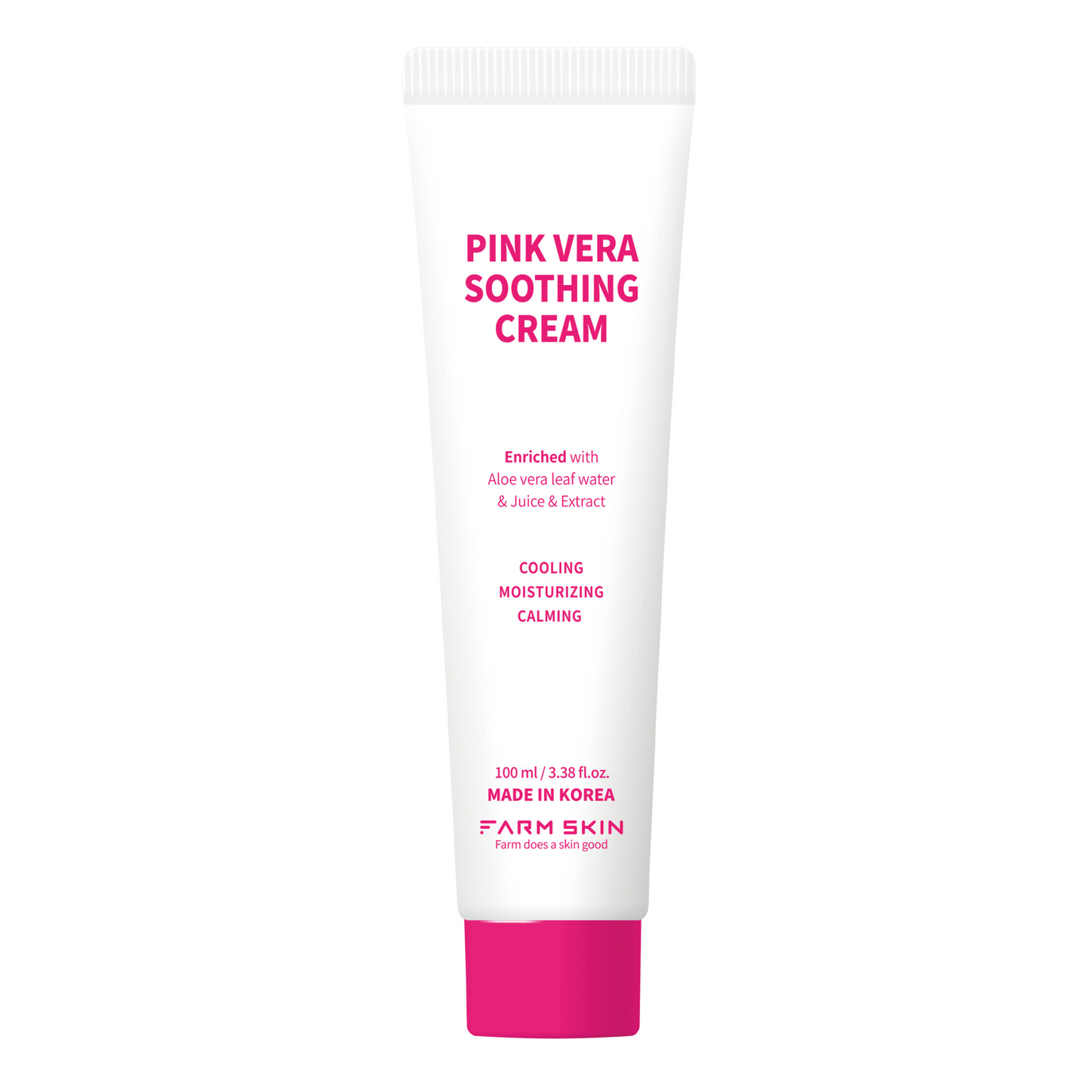 FARMSKIN Super Food Pink Vera Soothing Cream After Workout, Yoga, Shaving or Post Waxing cooling soothing moisturizing 3.38 fl.oz.