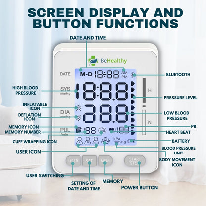 BeHealthy Automatic Digital Blood Pressure Monitor Arm Type