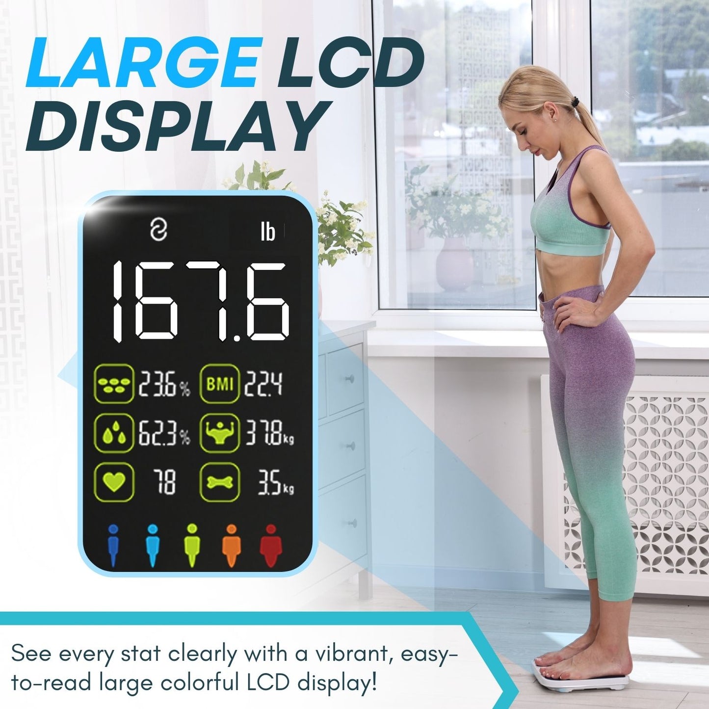 Smart Body Fat Weighing Scale for Human