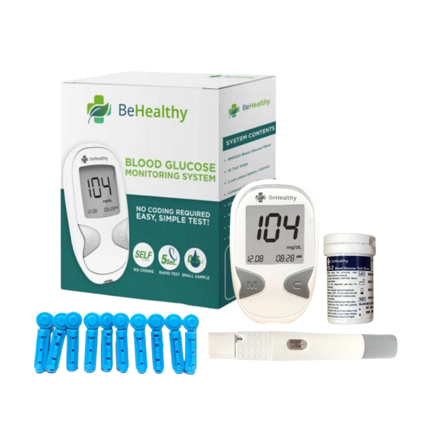 BeHealthy Blood Glucose Monitor Set