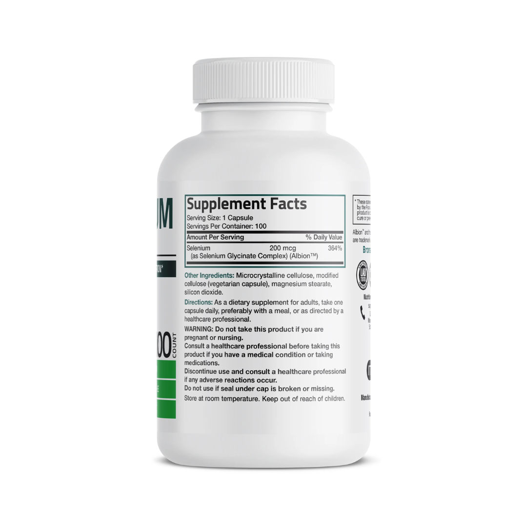 Bronson Selenium Support for Antioxidant Defense 200mg 100CT